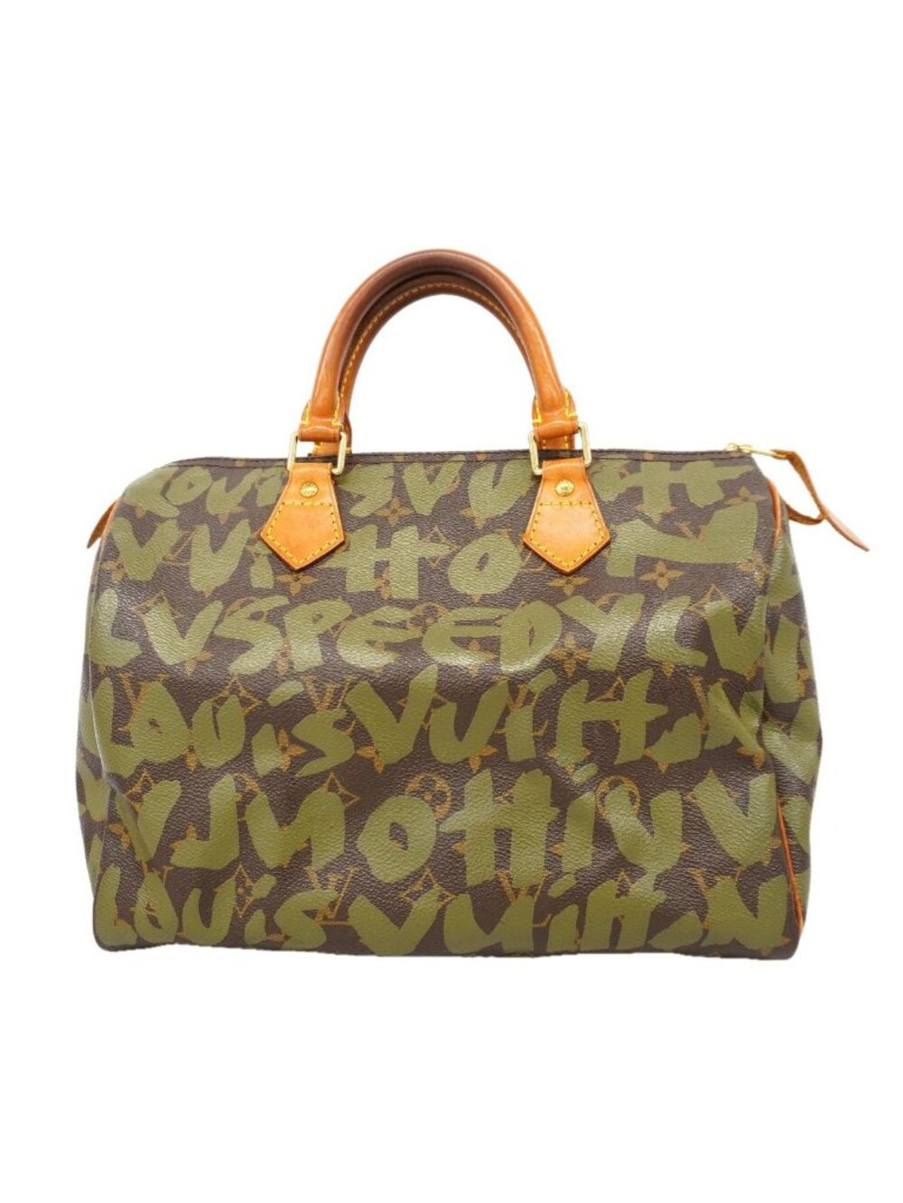 Louis Vuitton Handbag Monogram Graffiti Speedy 30 Khaki Brown